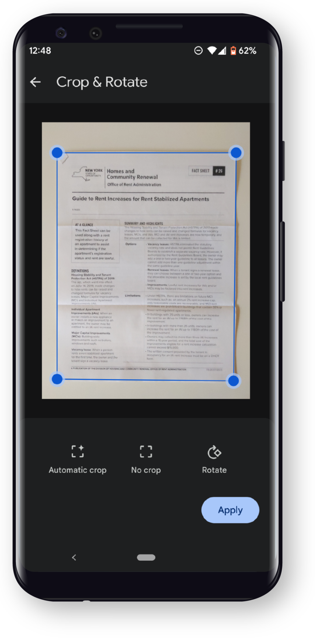 how to scan a document android